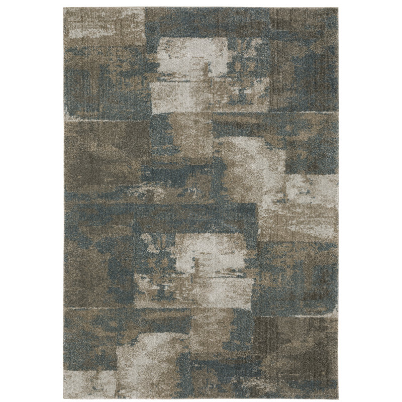 Abstract Indoor Rug, Rectangle 9'10" x 12'10"