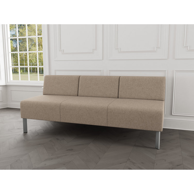 Canapé sans accoudoirs Luxe Lounge, Acier argent, Limon Archetype