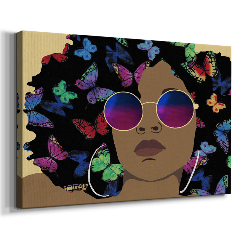 Butterfly Diva I-Gallery Wrapped Canvas, 18" H x 27" W