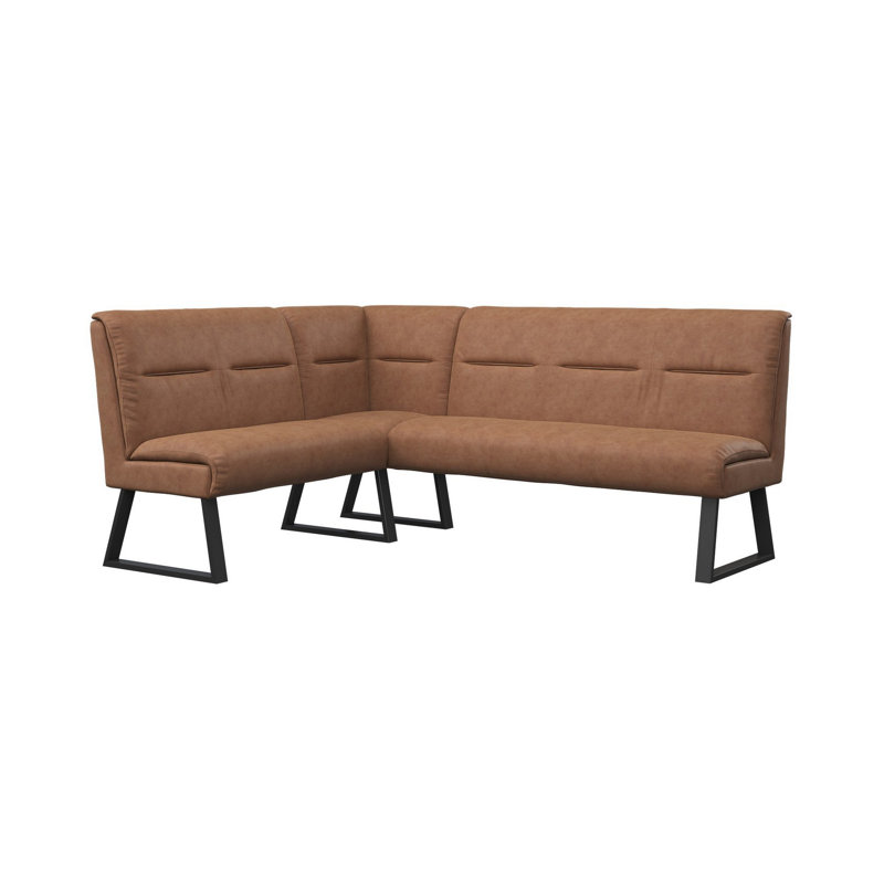 Nateesha Faux Leather Upholstered Bench, Tan