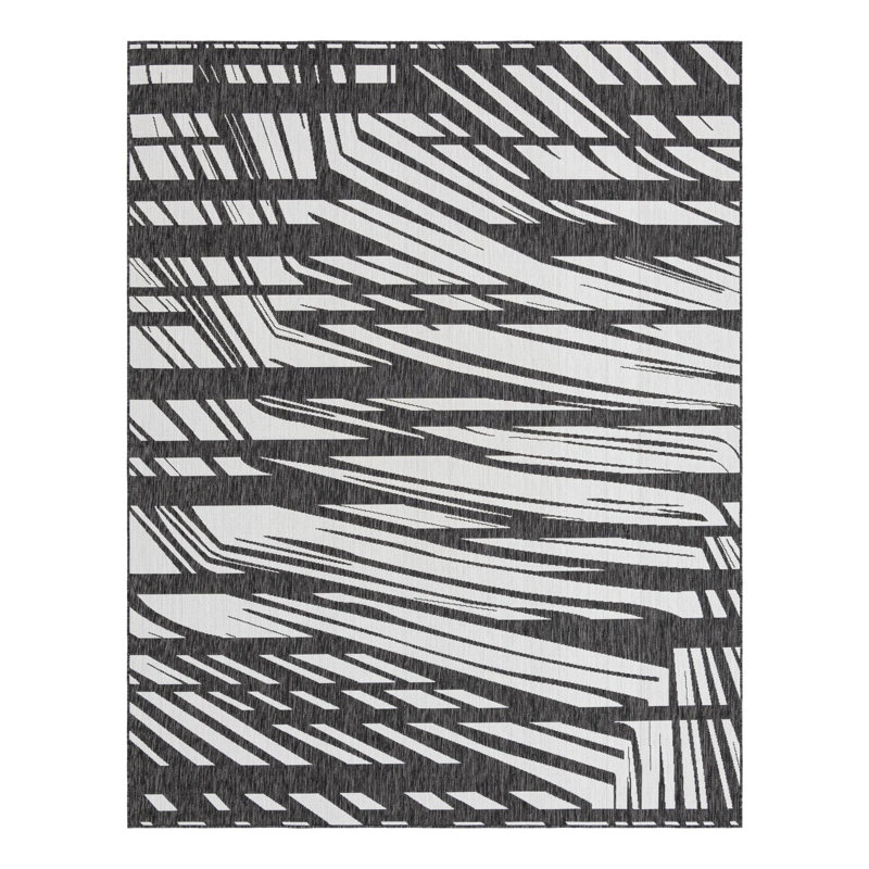 Abstract Indoor / Outdoor Rug, Rectangle 7'10" x 10'