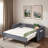 Upholstered Daybed With Trundle, Usb Port And Side Pockets-1265105296
