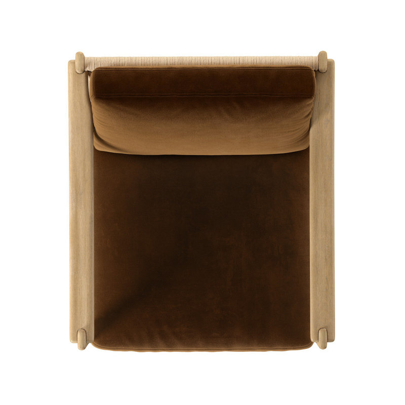 Barwin Armchair Chair with Ottoman, Surrey Ochre
