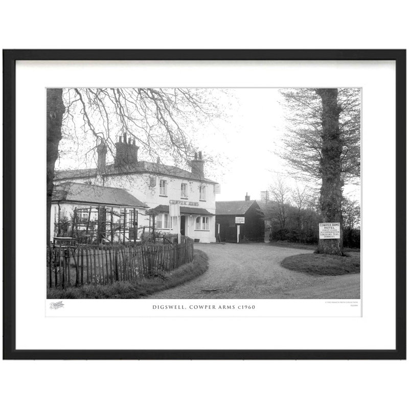 Digswell, Cowper Arms C1960 by Francis Frith - Single Picture Frame Print, 60cm H x 80cm W x 2.3cm D