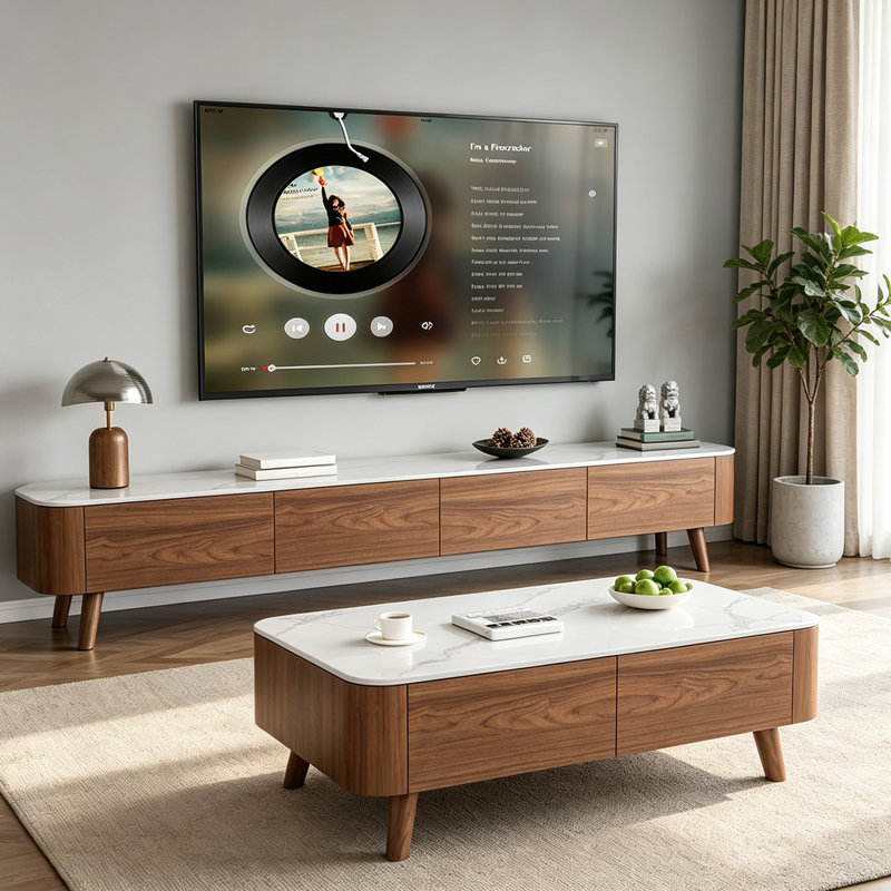 Meuble télé Modern Living, 94.48" H x 15.74" W x 15.35" D