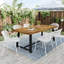 Chaises de salle à manger de patio empilables avec design respirant, style moderne et simple (ensemble de 2), pieds en métal + dossier en plastique, blanc-500731478