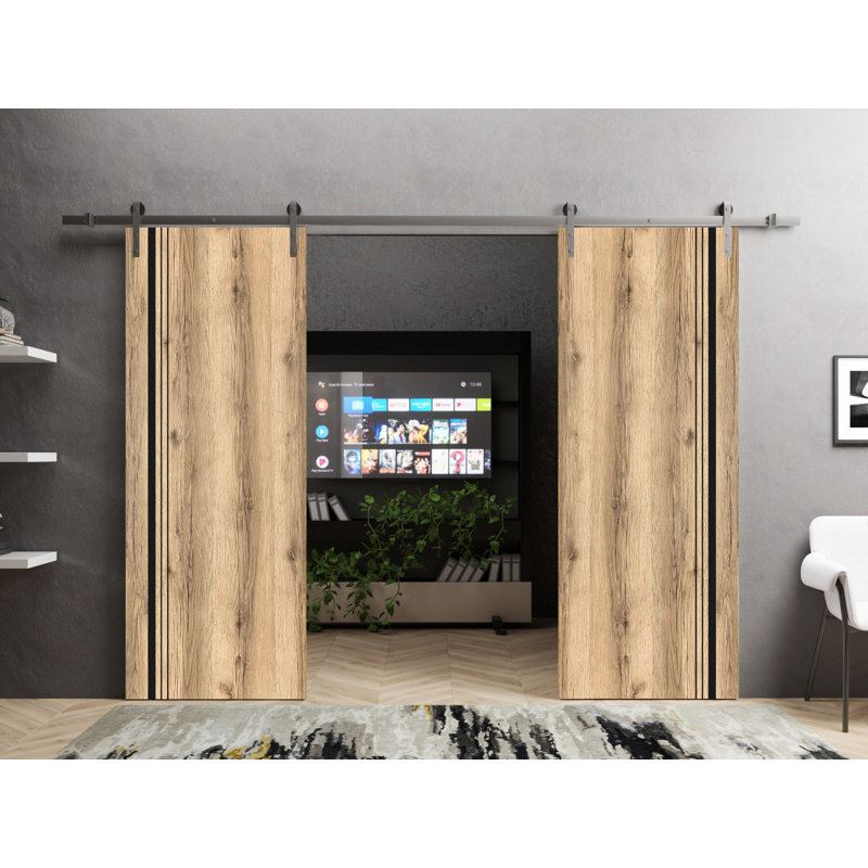 Portes françaises en bois massif massif, 84 po x 96 po, Chêne