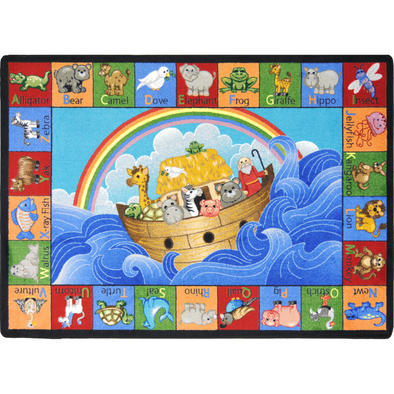 Noahs Alphabet Animals Area Rug