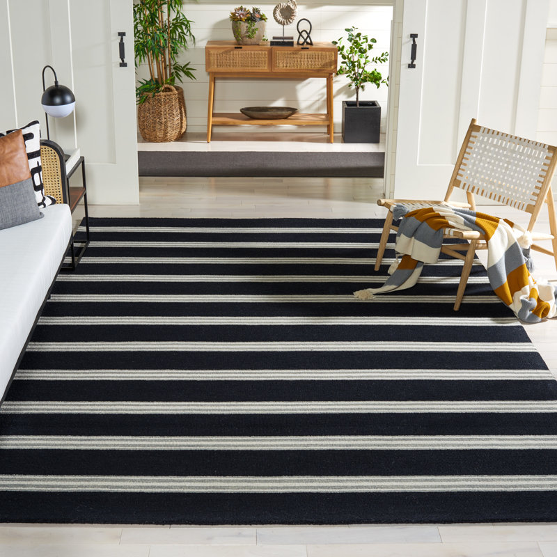 Tapis en laine et coton touffeté à la main Haner, Rectangle 4 pi x 6 pi
