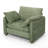  42.1" Oversized Accent Chair, Modern Upholstered Reading Armchair With 33.6" Wide Seat, Comfy Cushion Backrest, 2 Pillows For Living Room, Chenille-586078809
