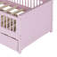 Lit plateforme en bois avec garde-corps et lit gigogne-1983681150