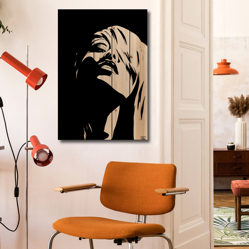 Reproduction d'art mural en bois - Stare par Giuseppe Cristiano, H 40 po x l 26 po