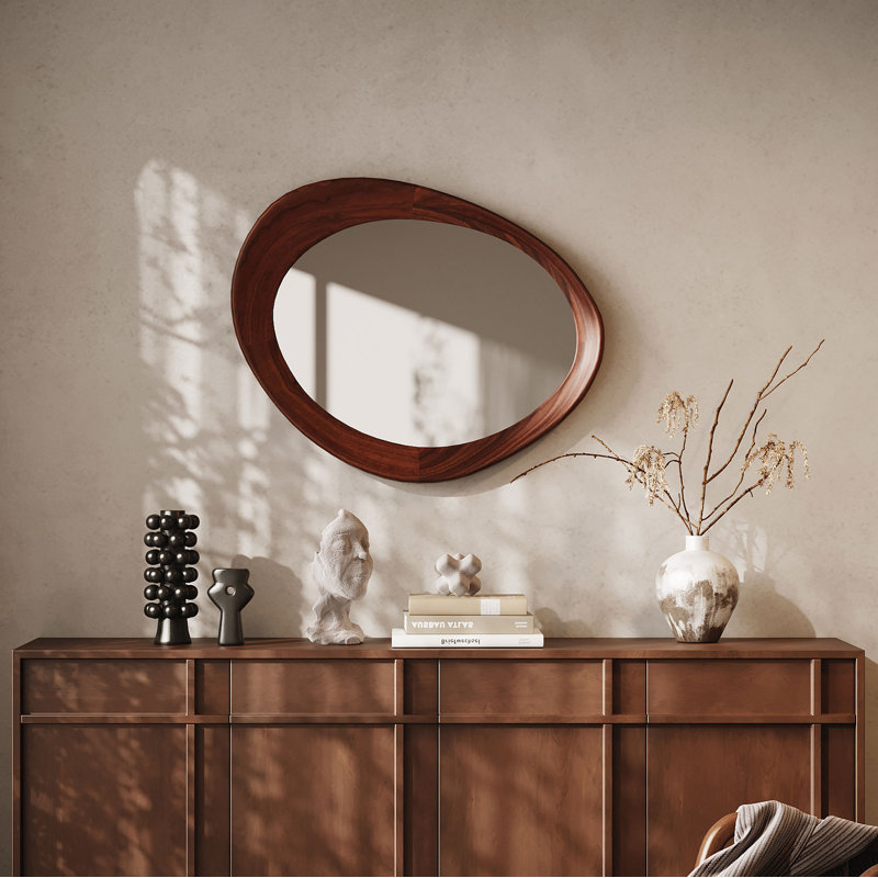 Miroir mural en bois massif