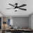 52 Inch Modern LED Ceiling Fan with Dimmable Light and Remote Control-111744146-111744144