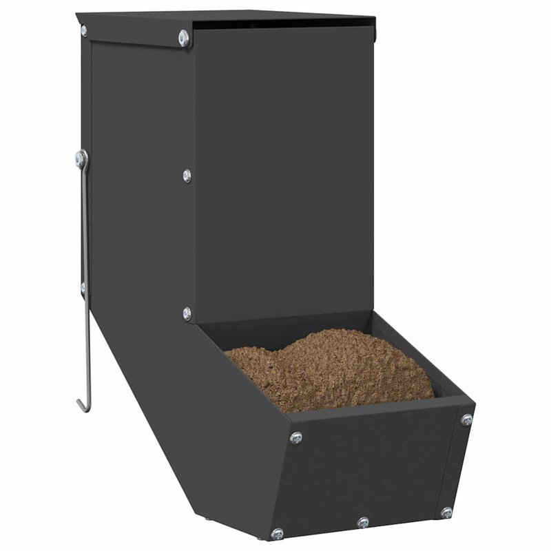 Small Animal Feeder, 28.5cm H x 12.5cm W x 26cm D, Black