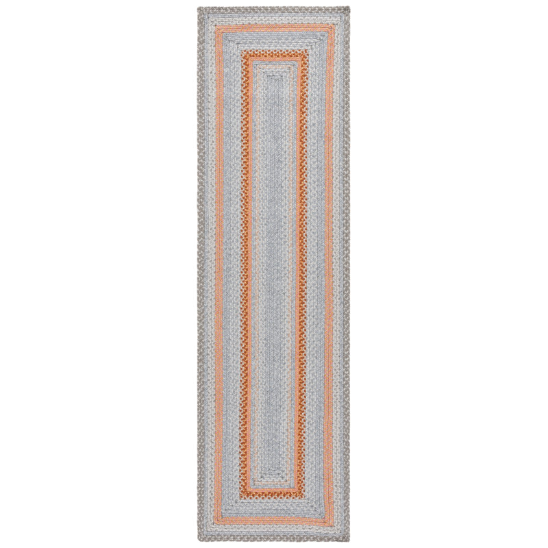 Tapis d'intérieur / extérieur géométrique tissé performance lavable à la machine Flewellyn, Tapis de couloir 2 pi 3 po x 8 pi