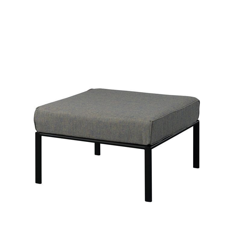 Repose-pieds d'extérieur carré avec coussin Rajni