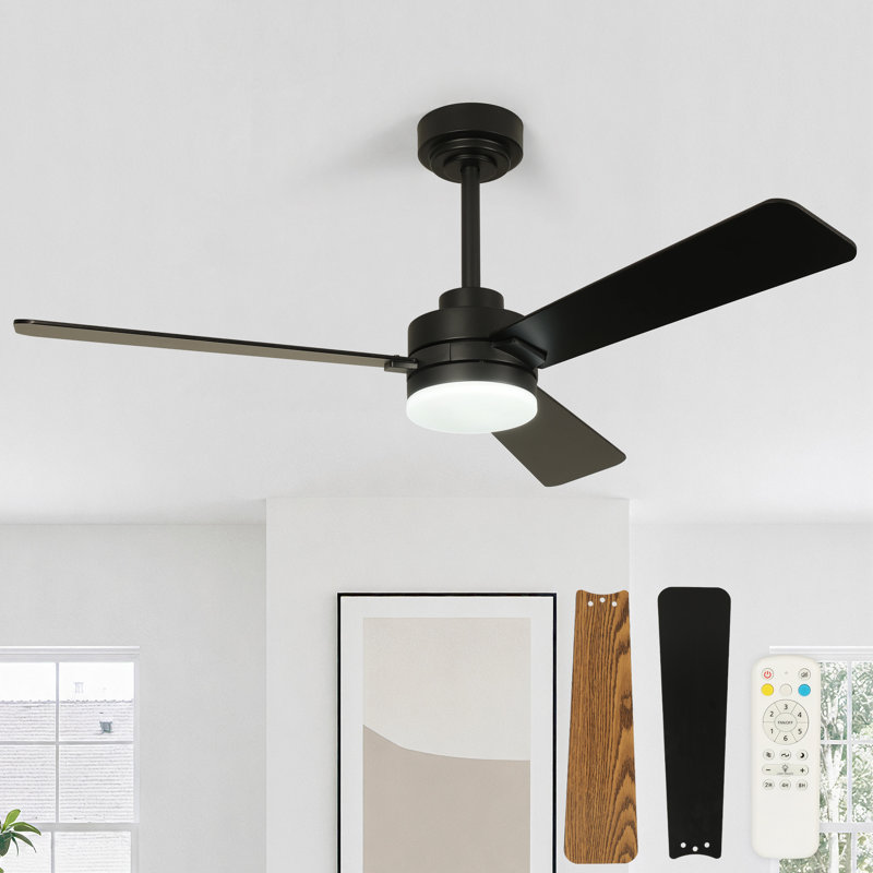 Karlena 48'' Modern Ceiling Fan with LED Light and Remote Control  