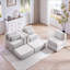 Ensemble de canapé modulaire rembourré, ensemble de canapé de salon modulaire en forme de L de 100 po avec 5 coussins, canapé-lit bricolage pour salon, appartement, chambre à coucher-296250966