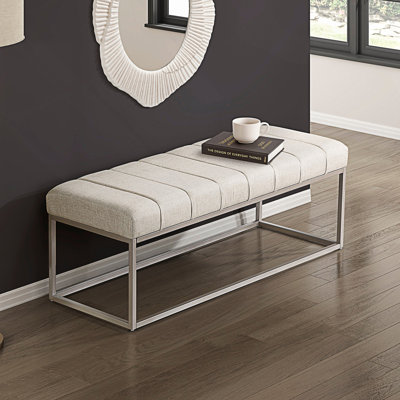 Banc de revêtement de style moderne 1pc avec pieds en métal