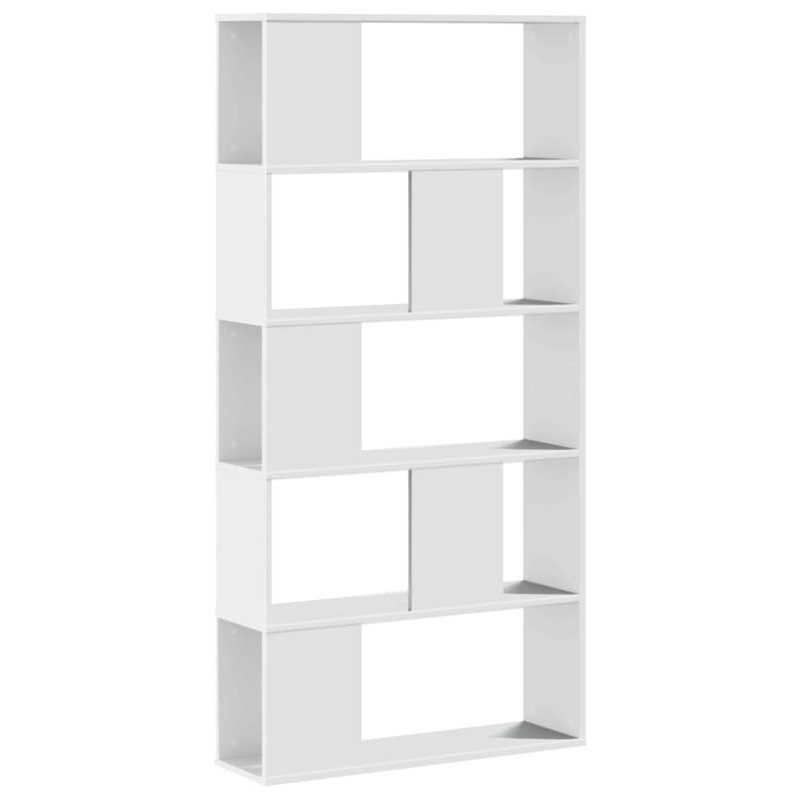 Borough Wharf Book Cabinet/Room Divider, (5 Shelves) 162.5cm H x 80.5cm W x 23.5cm D, White