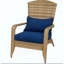 Chaise haute à dossier courbé, chaise Adirondack de patio avec osier en rotin, coussins moelleux-2097269700-2097269722