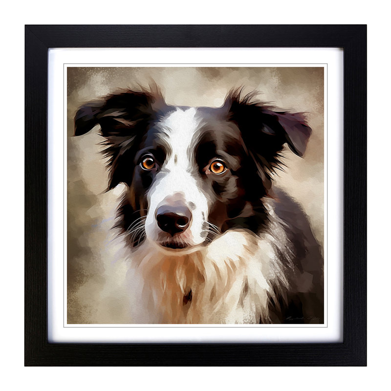 Single Picture Frame Print on Wood, Black