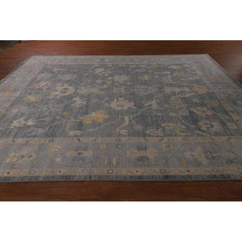 Tapis à teinture végétale Oushak Grays & Blues 12
