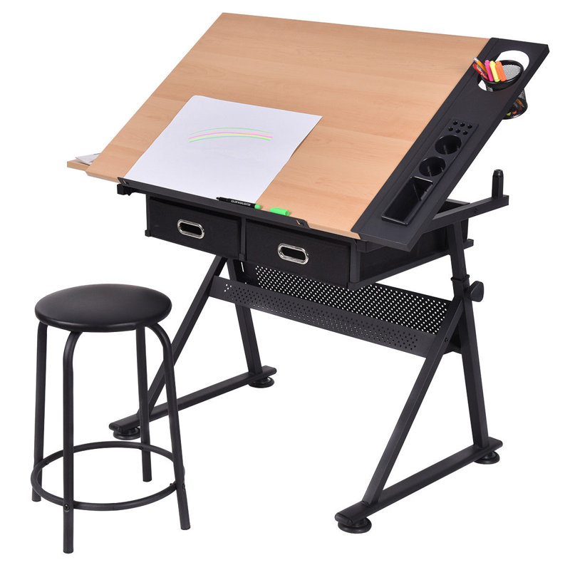 Adjustable Height Steel Drafting Table