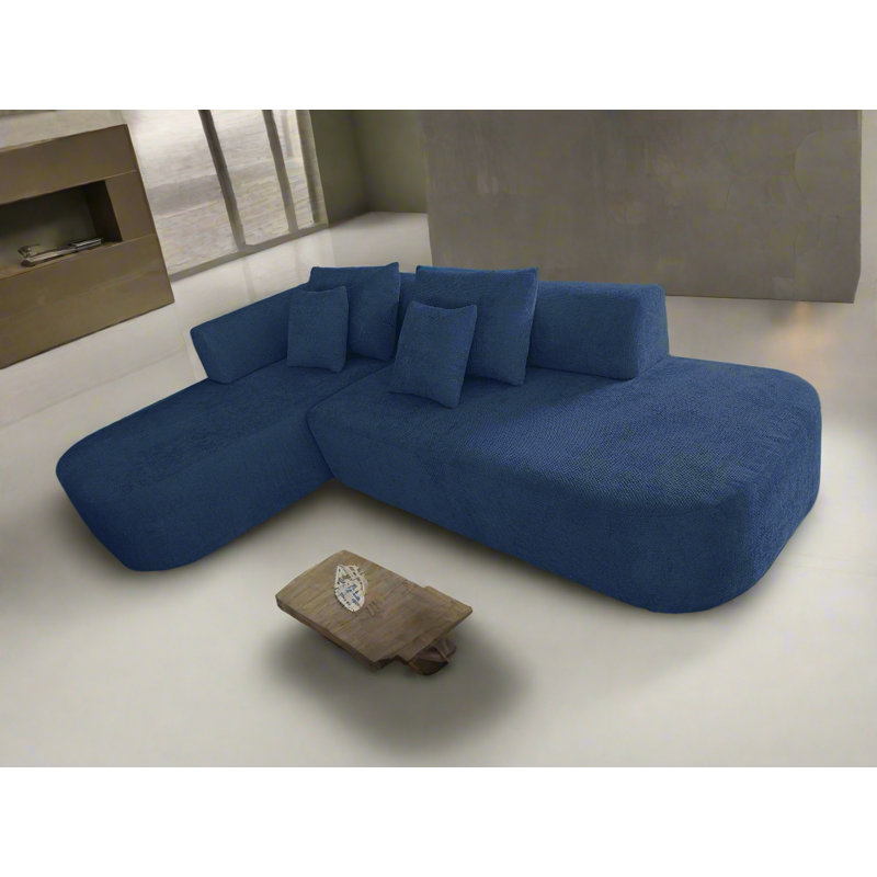 Canapé modulaire en L de qualité supérieure, Bleu