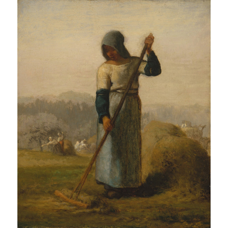 Femme avec un râteau, H 43 po x l 36 po