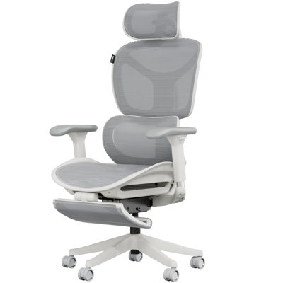 One-Touch Control Ergonomic Mesh Office Chair with 3-Level Recline Lock, Computer Chair with Adjustable Backrest & Lumbar Support & 3D Armrests & 3D Headrest