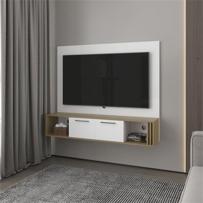 Louisburg Entertainment Center, White/Macadamia