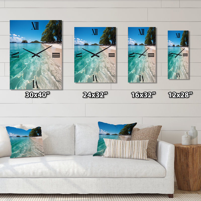 Horloge murale Whitehaven Beach Whitsunday I, Médium