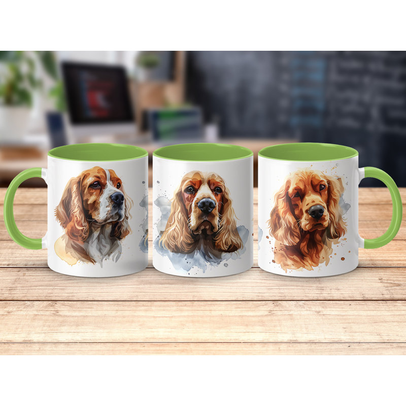 Ceramic Coffee Mug, Light Green, 2