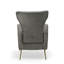 Chaise d'appoint moderne gris 29 "avec pieds en métal doré-1056569411