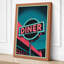 Neon Diner Sign Retro - Wrapped Canvas-219879051-219879091