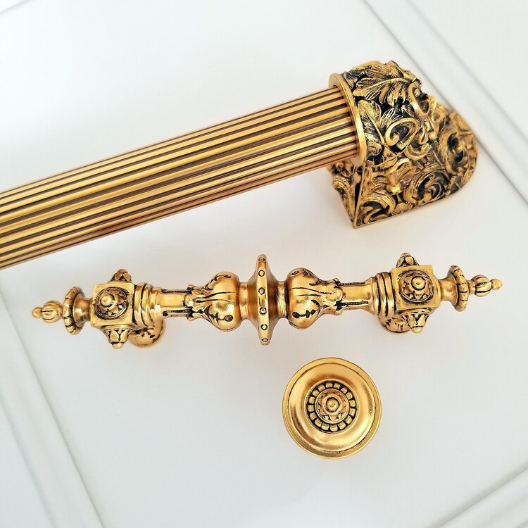 Kings Road Bar / Handle Pull, 24K Satin Gold
