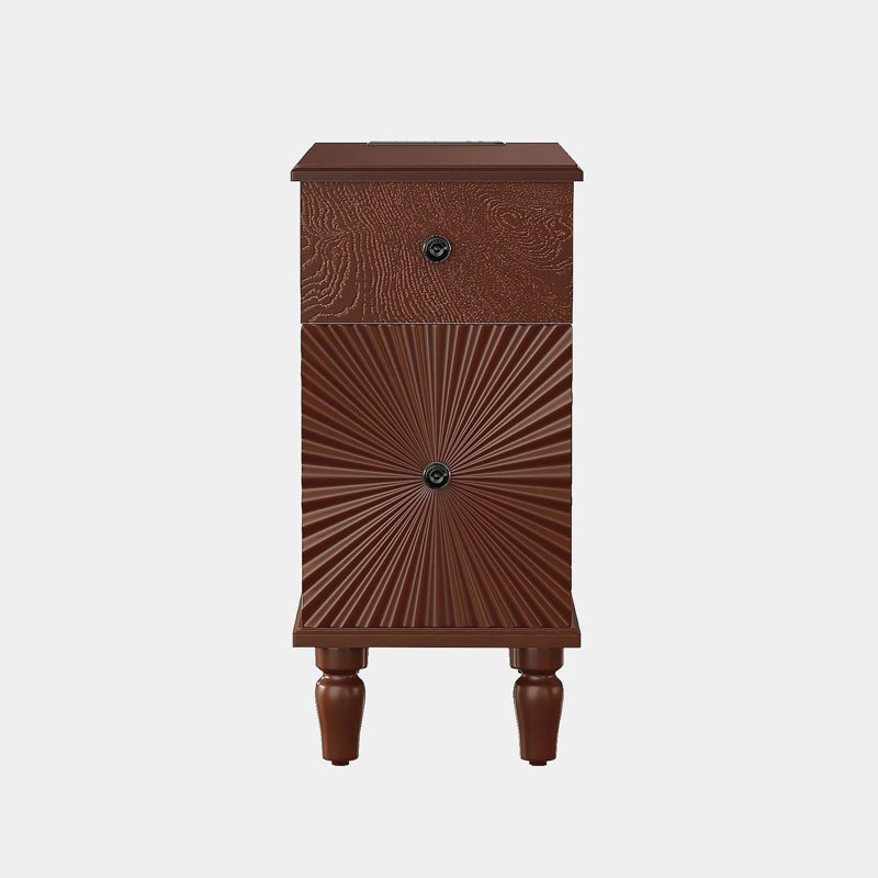 Canapé moderne à 2 tiroirs, table d'appoint étroite, table de chevet étroite