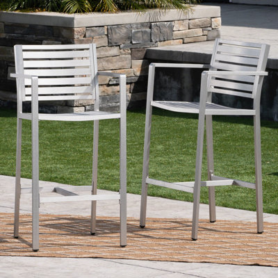 Caggiano Outdoor 29.5" Patio Bar Stool by Wade Logan