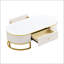 Table basse ovale moderne avec tiroirs