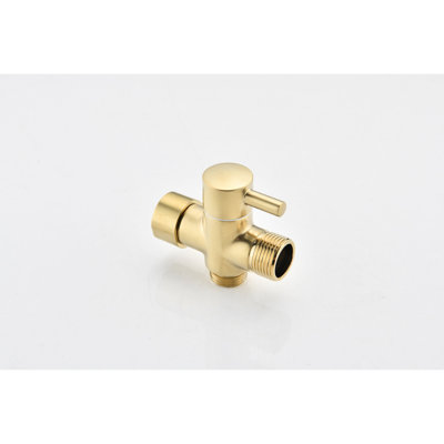 Trousse de mise à niveau pour hygiène de toilette - bidet portatif en métal doré brossé, avec jet réglable pour une expérience de nettoyage avec une finition en métal, un entretien facile