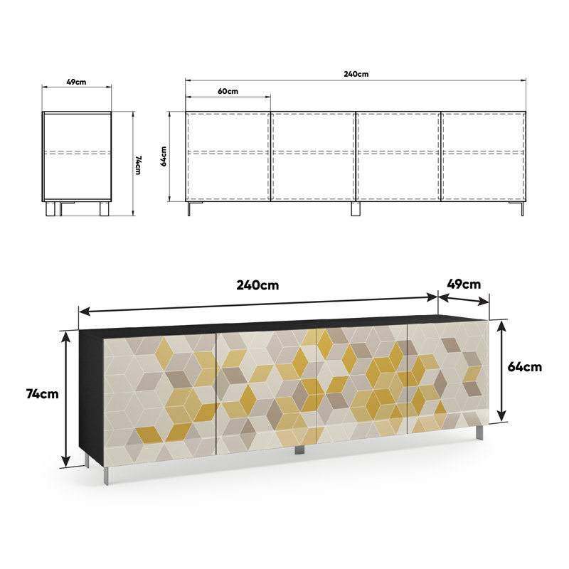 Badillo 4 - Door Rectangle Accent Cabinet