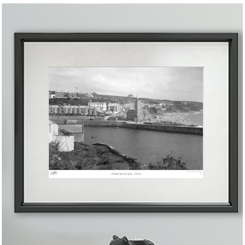 Porthleven, 1935 - Single Picture Frame Print, 45cm H x 60cm W x 2.3cm D
