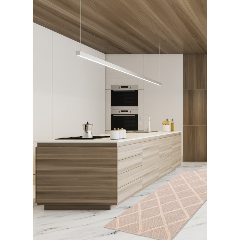 Tapis en laine Klarrisa, Tapis de couloir 2 pi 3 po x 6 pi 10 po