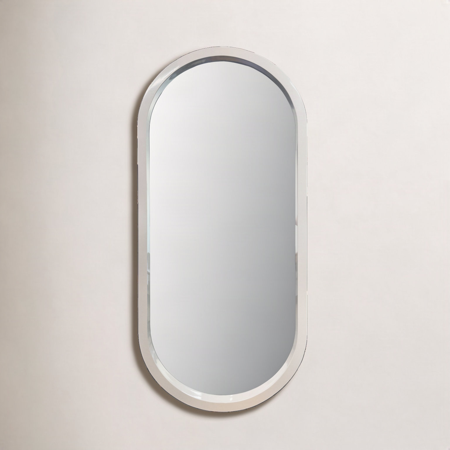 18" Mirror, White