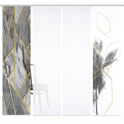 Polyester Semi Sheer Track Insert Sliding Panel