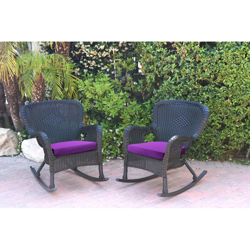 Chaise berçante Batchelder, Brun clair, Noir