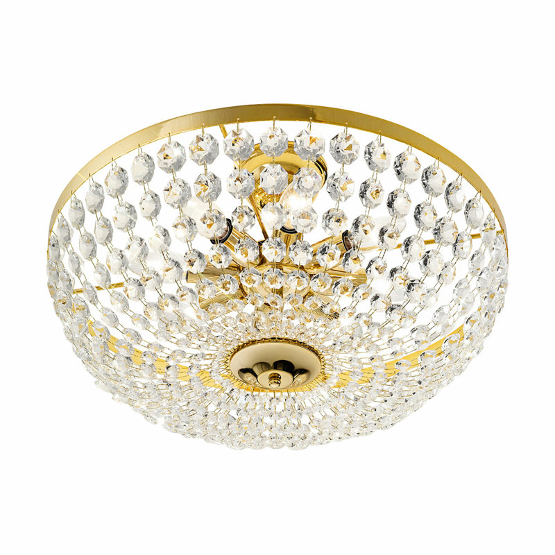 Valerie 8 Light Semi-Flush Mount, 24K Gold