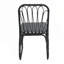 Ensemble de salle à manger d'extérieur en osier 5 pièces avec table ronde en rotin et chaises confortables pour terrasse, terrasse, porche